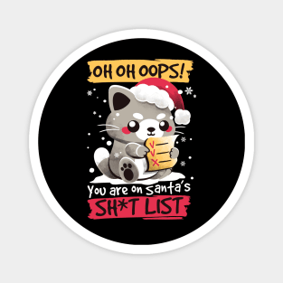 Santa shit list Magnet